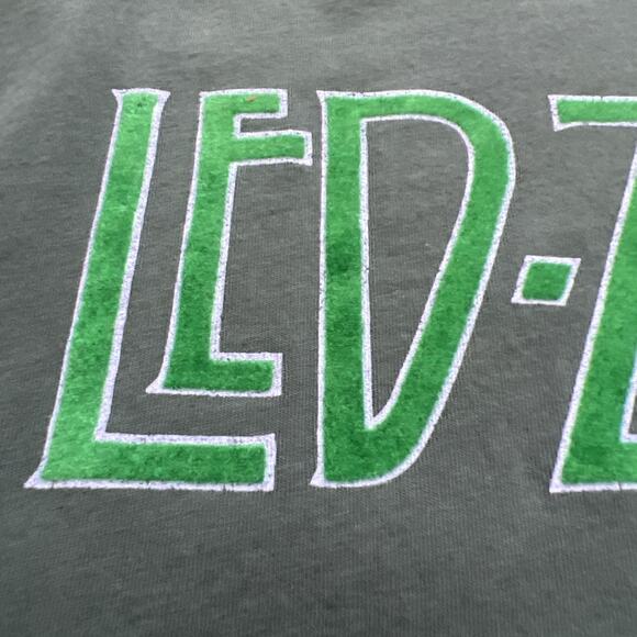 NWT Let Luv For Anthropologie Led Zeppelin T-Shirt Womens Medium Faded Black USA - Picture 9 of 10